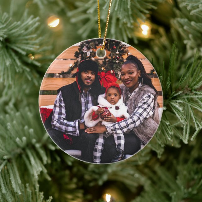 Jul i kärlek i samma anda som bild julgransprydnad keramik (Träd)