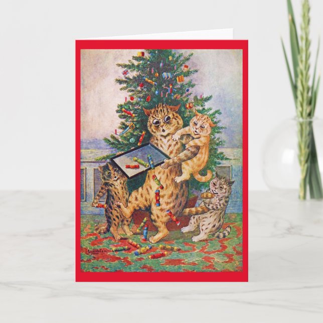 Jul i Kattland, Louis Wain-kort Kort (Framsida)