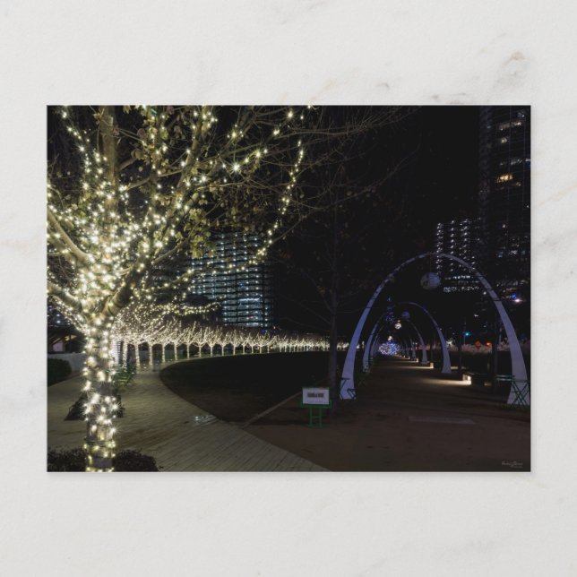 Jul i Klyde Warren Park Helg Vykort (Framsida)