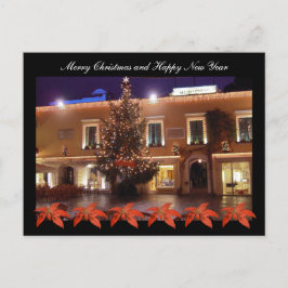 Jul i La Piazzetta på Capri med poinsettia Helg Vykort