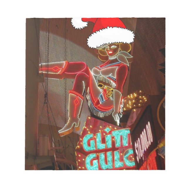 Jul i Las Vegas Glitter Gulch Anteckningsblock (Framsida)