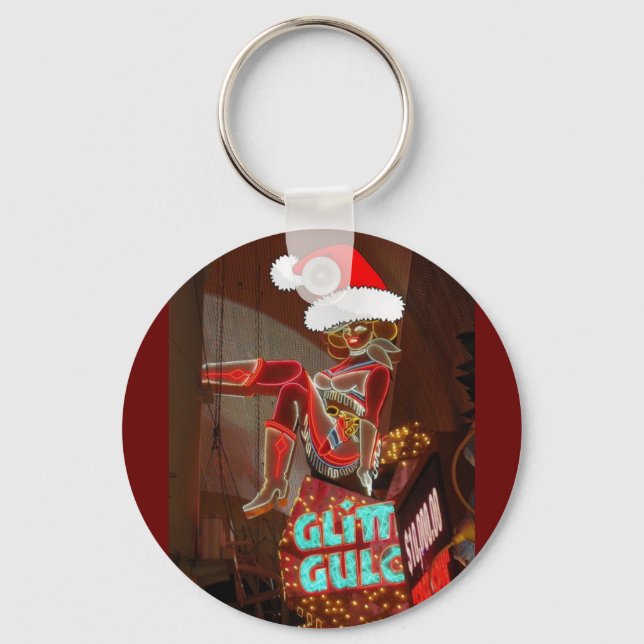 Jul i Las Vegas Glitter Gulch Nyckelring (Framsida)