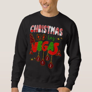 Jul i Las Vegas Group Matching Typography Lång Ärmad Tröja