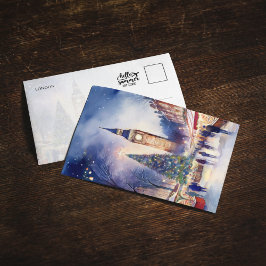 Jul i London Big Ben Watercolor Inbjudningar