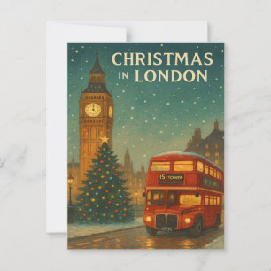 Jul i London - Festive Helgdag Scene med R Vykort