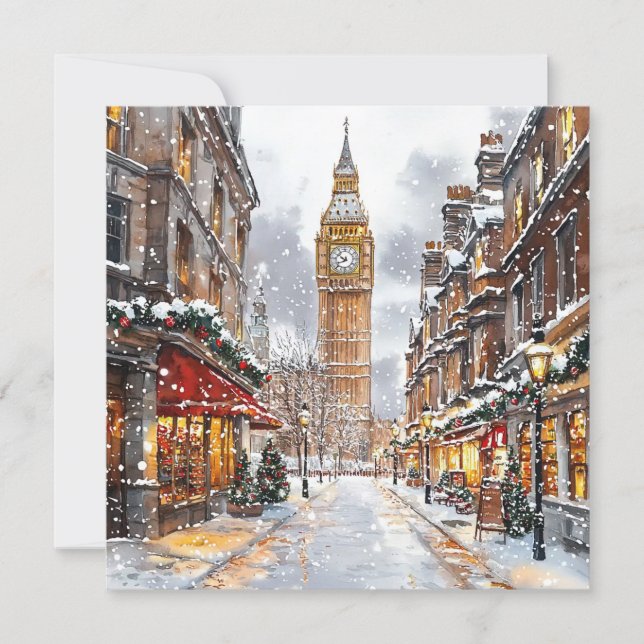 Jul i London Högtidskort Julkort (Framsida)