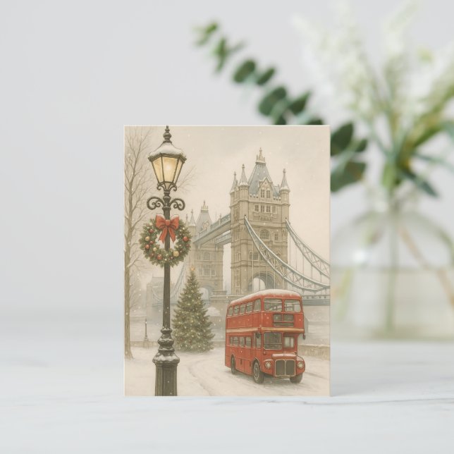 Jul i London vykort – julpresent  (Stående Fram)