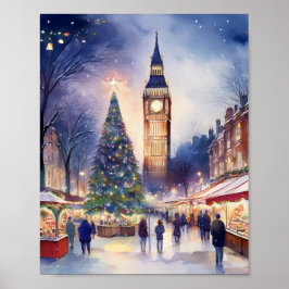 Jul i London Watercolor Poster