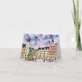 Jul i Madrid Watercolor Kort