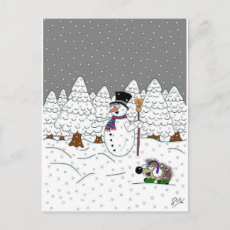 Jul i Magic Träd Wood Helg Vykort