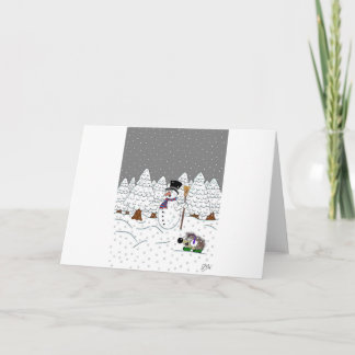 Jul i Magic Träd Wood Helgkort