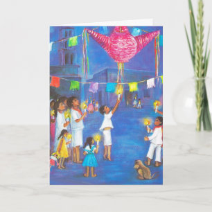 Jul i Mexiko, ljus, fyrverkerier, pinatas Helgkort