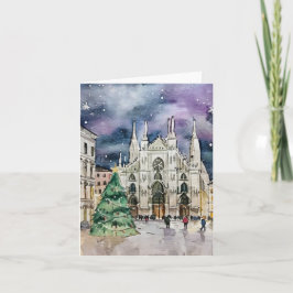 Jul i Milano Watercolor Kort
