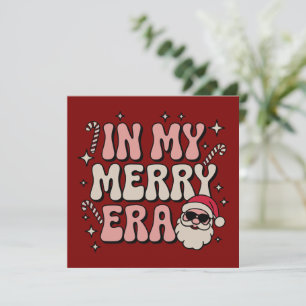 Jul i min glada era söta groovy jul inbjudningar