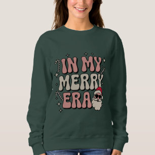 Jul i min glada era söta groovy jul t shirt