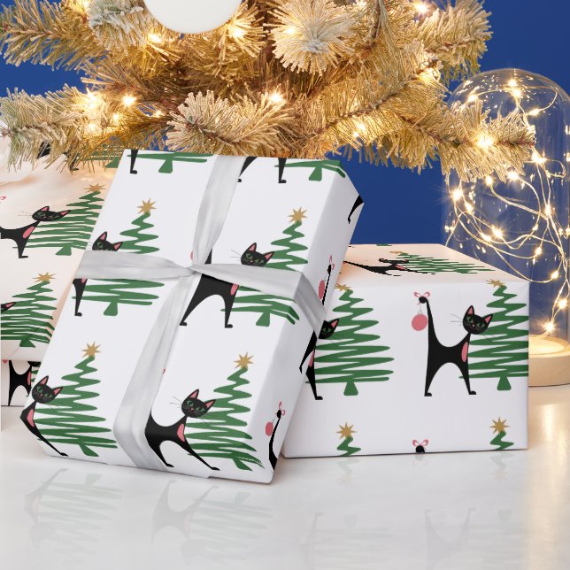 Jul i mitten av seklet modern 1950-talets atomkat presentpapper (Helgdagar)