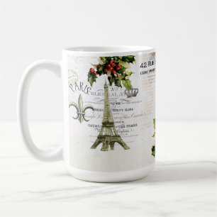 Jul i mugg för Paris Eiffel tornkaffe