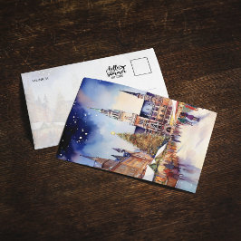 Jul i München Watercolor Postcard Inbjudningar