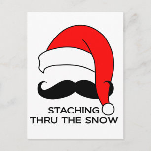 Jul i Mustache - Stachning genom snö Helg Vykort