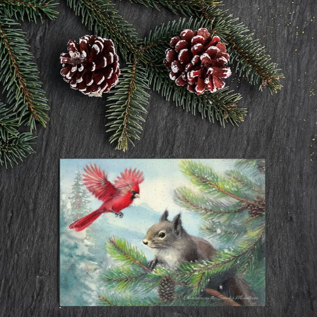 Jul i NC-Alla intäkter till orkanen Helene Helg Vykort (100% of proceeds from the card go to Samaritan's Purse to help victims of Hurricanes Helene & Milton)