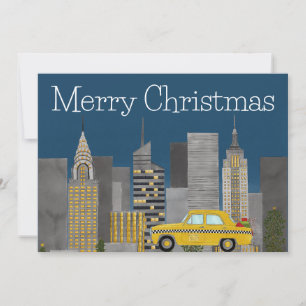 Jul i New York City Anpassade Julkort