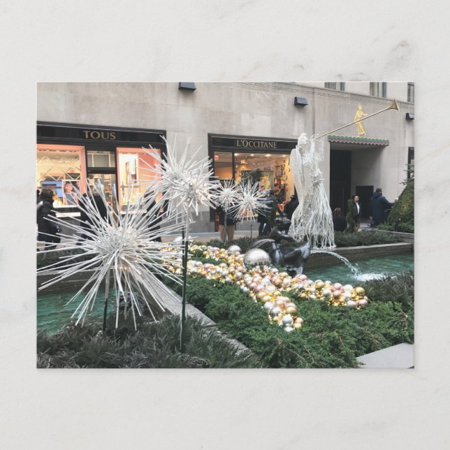 Jul i New York City Rockefeller Center Card Helg Vykort (Framsida)
