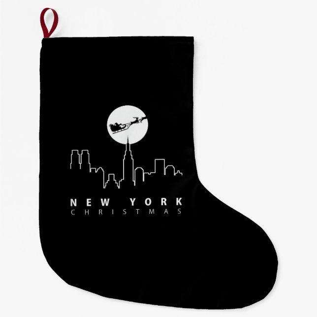 Jul i New York City Stor Julstrumpa (Framsidan)