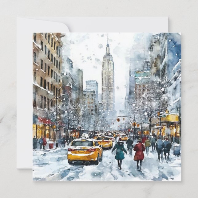 Jul i New York Holiday Card Julkort (Framsida)