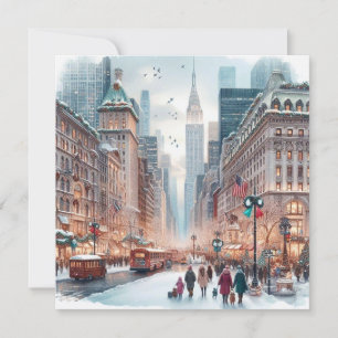 Jul i New York Holiday Card Julkort