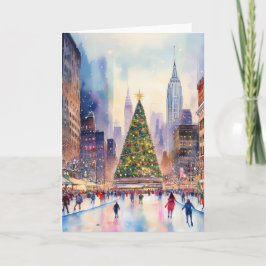 Jul i New York Watercolor Kort