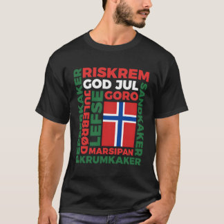 Jul i Norge Långärmad Shirt Gud Jul Nors T