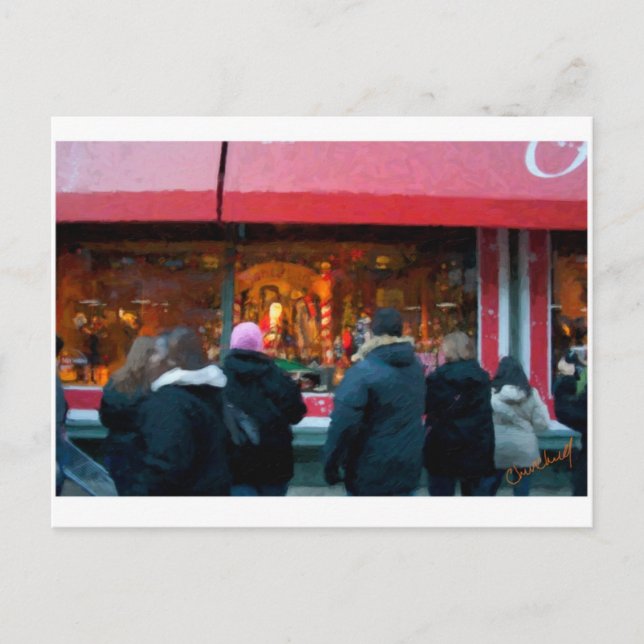 Jul i NYC-fönstervisning Helg Vykort (Framsida)