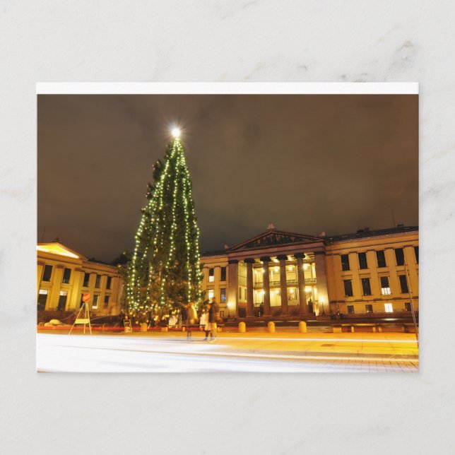 Jul i Oslo, Norge Helg Vykort (Framsida)