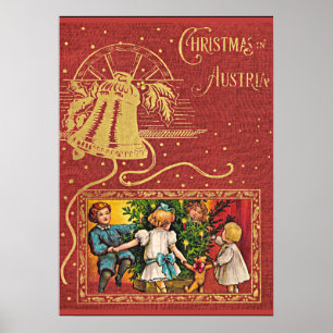 Jul i Österrikes vintage Poster