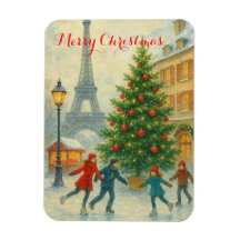 Jul i Paris Eiffeltornet Vinter