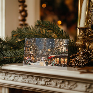 Jul i Paris: Glittering Eiffel Torn Lane Helg Vykort