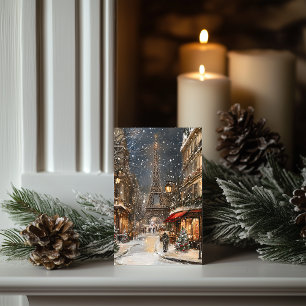 Jul i Paris: Glittering Eiffel Torn Lane Helgkort