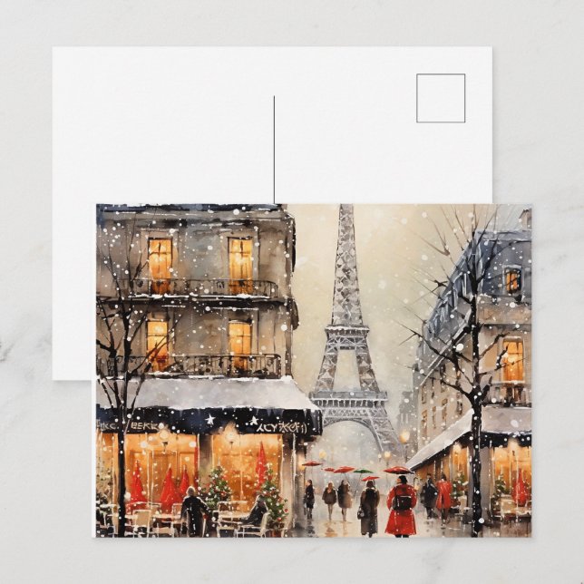 Jul i Paris,  Helg Vykort (Fram/baksida)