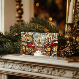Jul i Paris: Helgdag Charm på Eiffel Avenue Helg Vykort