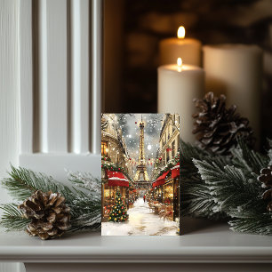 Jul i Paris: Helgdag Charm på Eiffel Avenue Helgkort