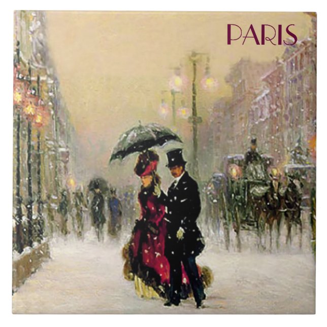 Jul i Paris. Julgåva Kakelplatta (Framsidan)