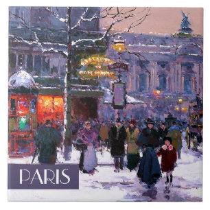 Jul i Paris. julklapp av keramiskt material Kakelplatta