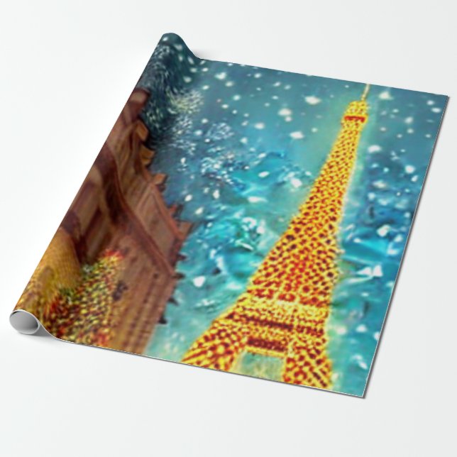 Jul i Paris Presentpapper (Utrullad)