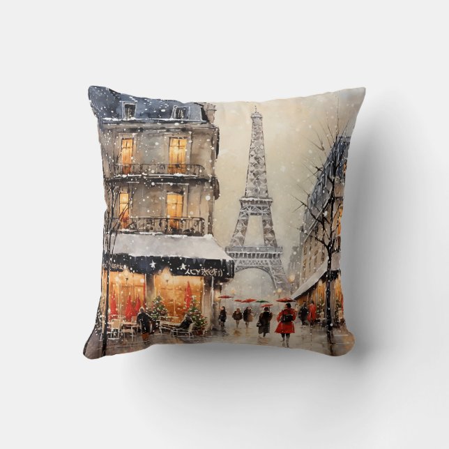Jul i Paris, snöar, Kudde (Baksida)