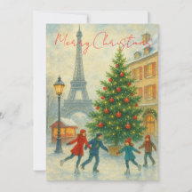 Jul i Paris Tacksamhetskort – Eiffeltornet