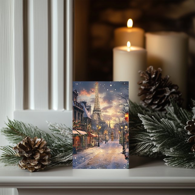 Jul i Paris: Twilight Vid Eiffel Torn Helgkort (Skapare uppladdad)