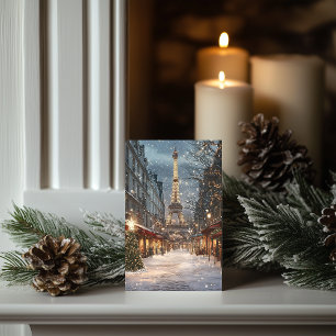 Jul i Paris: Upplyst Eiffel Torn Helgkort