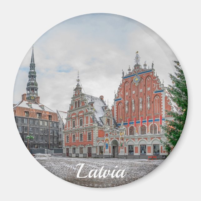 Jul i Riga Lettland Magnet (Framsidan)