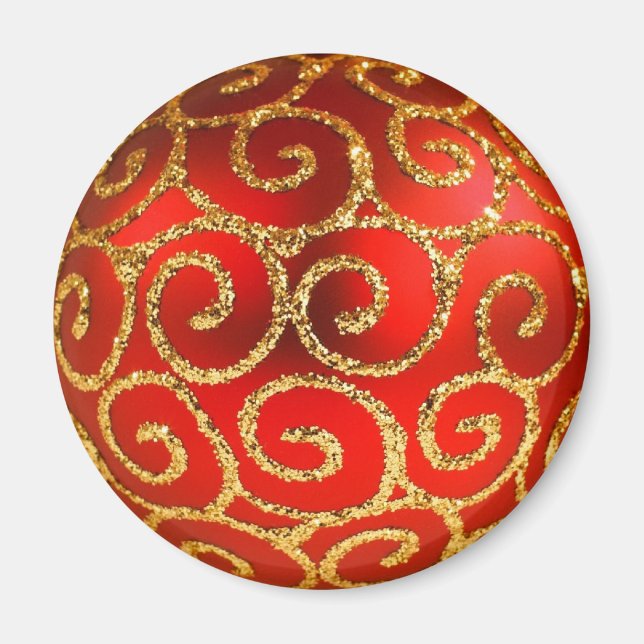 Jul i Röda och Guld Magnet (Framsidan)