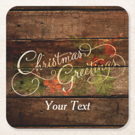 Jul i Rustic Land Underlägg Papper Kvadrat